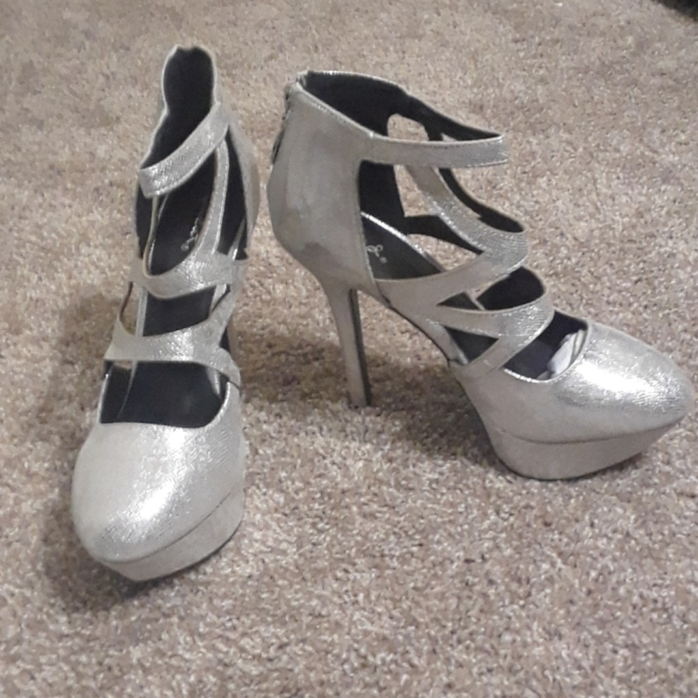Strappy, platform heels